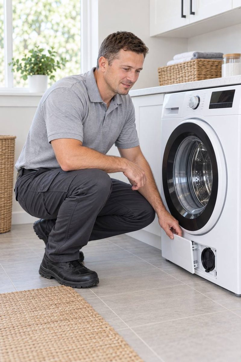 Bohicket Appliance Repair technician at a front-load washer